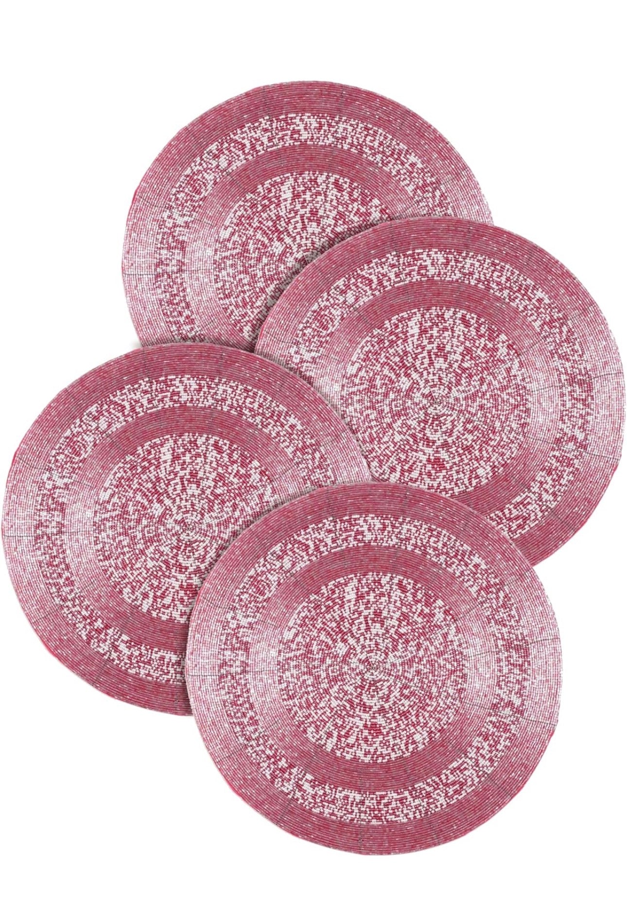 Round Beaded Placemats 13”