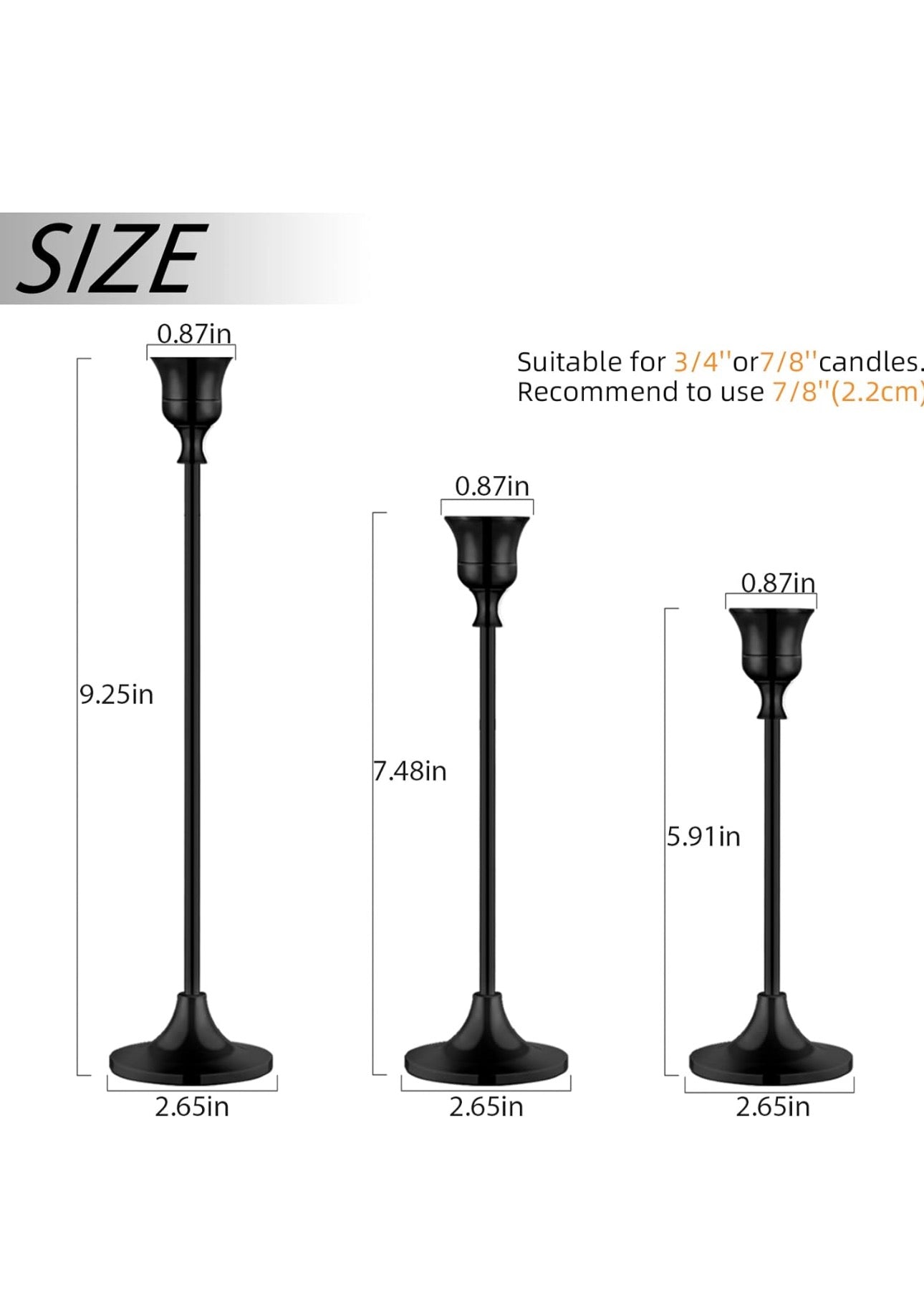 Taper Candle Holder for Candlesticks