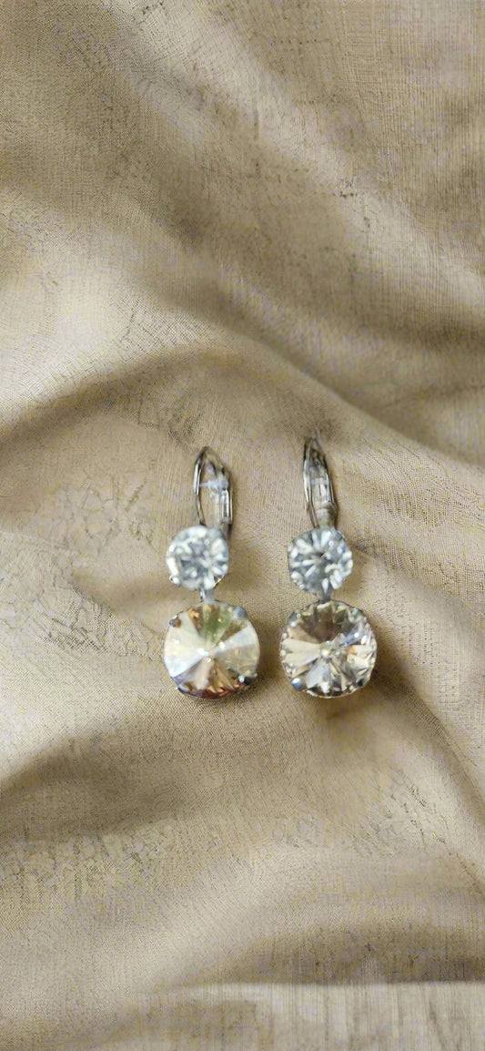 Anytime Crystals 8.5 & 12mm Clearly Silk Earrings