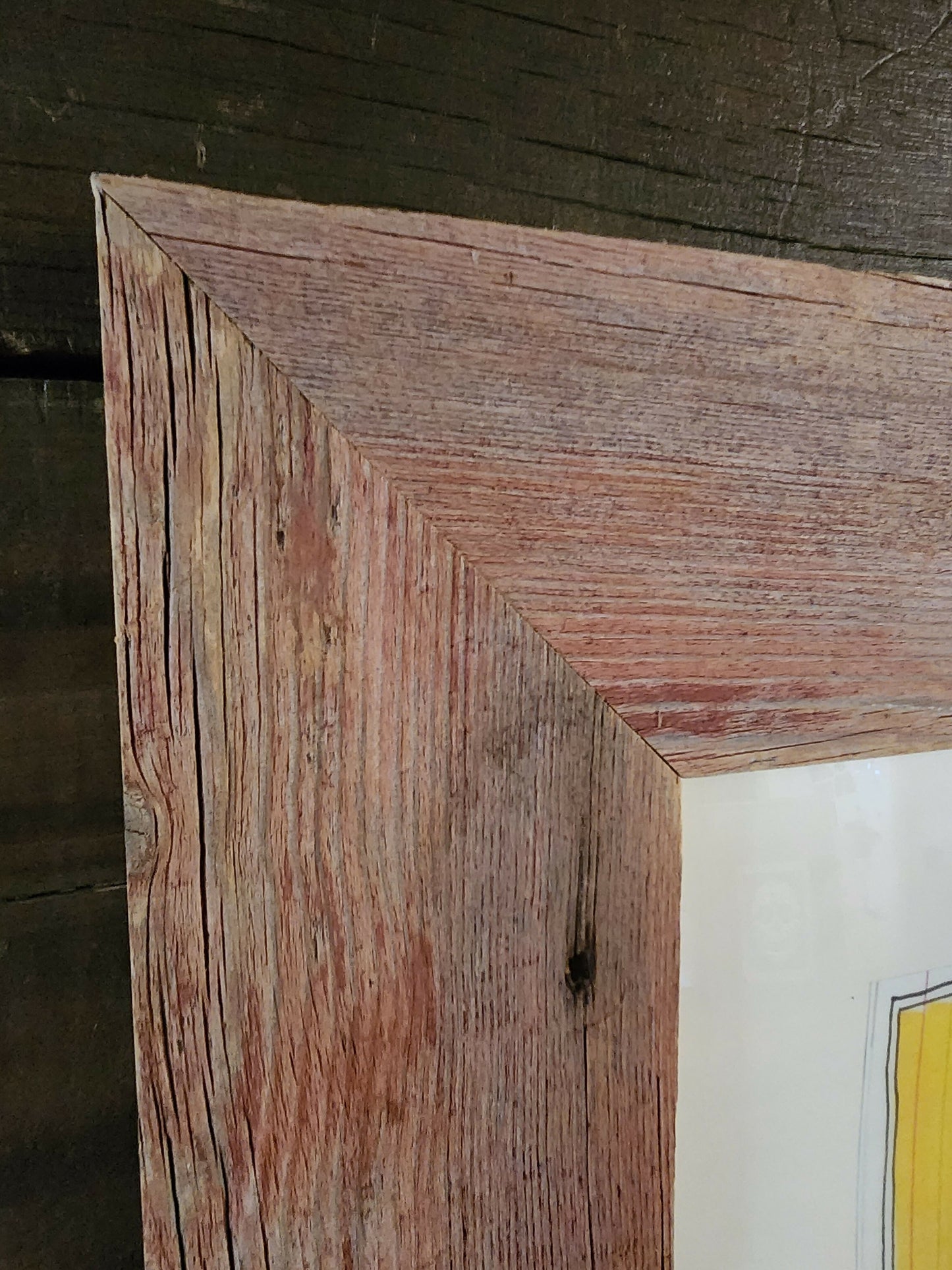 Weird girl photo in Rustic Frame