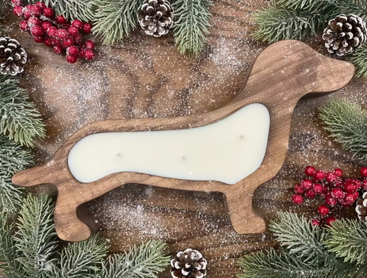 Hand-poured Soy Candle Weiner Dog
