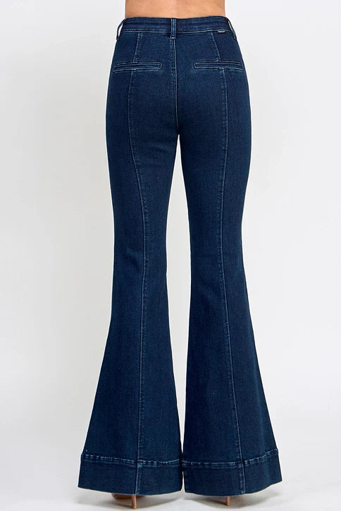 High Rise Boot Cut with Seam Detail & Front Pocket