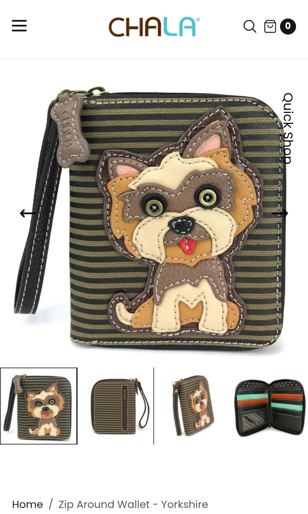 Anytime Crystals Chala Handbags Zip Around Wallet - Yorkshire