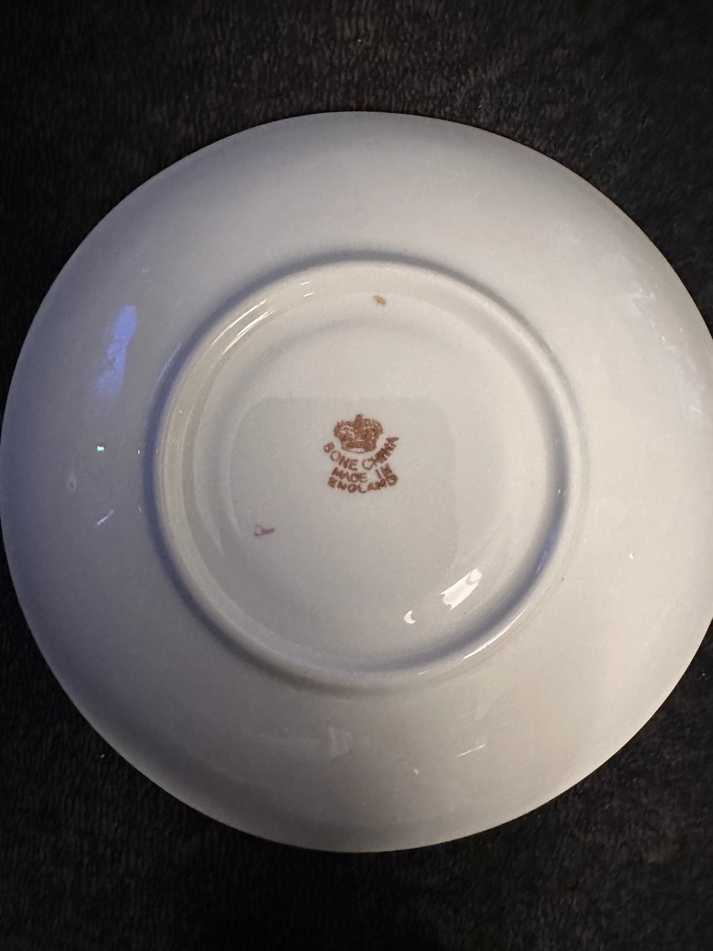 Pink & Black Wheat Tea Cup & Saucer