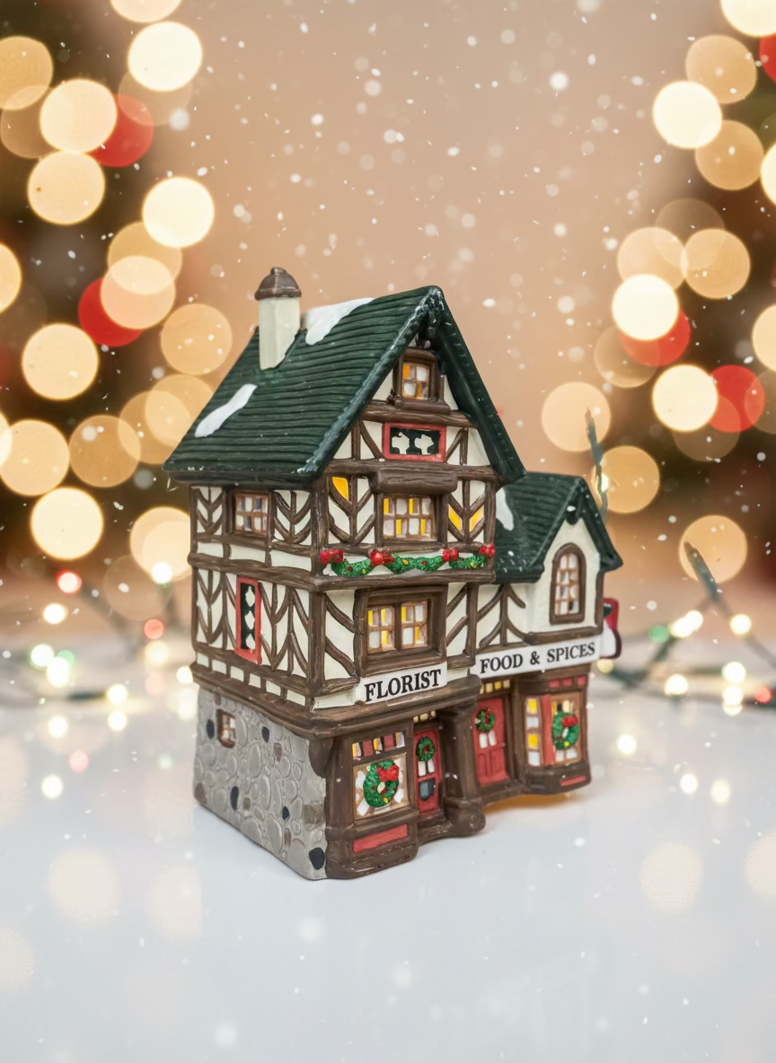 Estella’s "Pub Food & Spirits" porcelain lighted house from the Dickens Keepsake collection