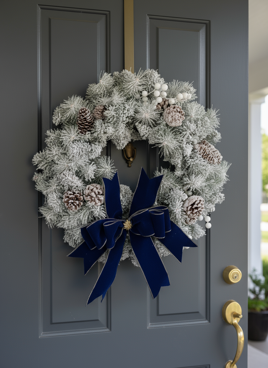 Frosted Winter Pine Wreath