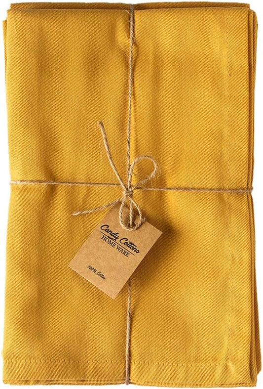 Candy Cottons set of 6 mustard napkins