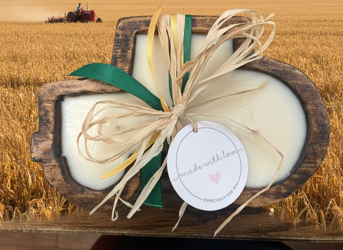 Hand Poured Soy Candle- Tractor