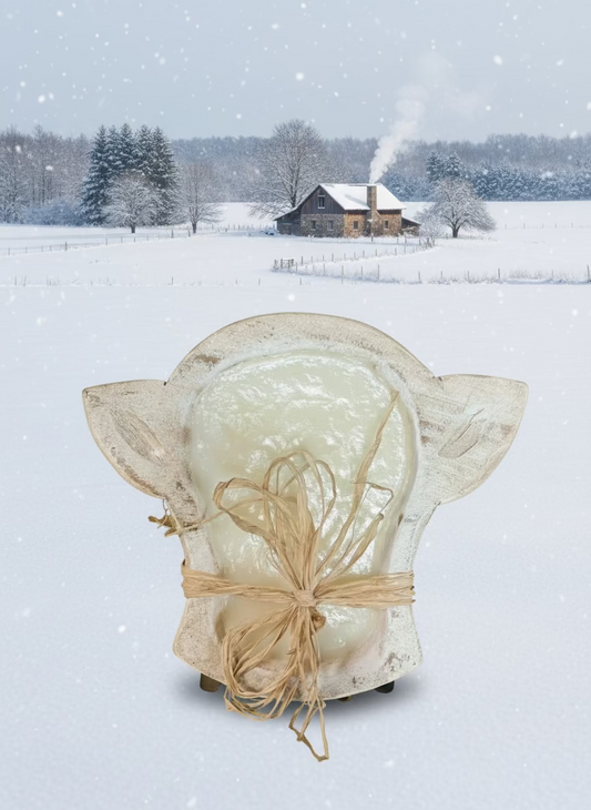 Hand Poured Soy Candle- Mini Cow