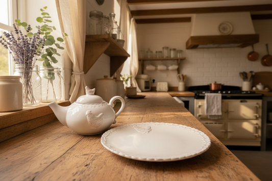 Rooster Teapot and Plate