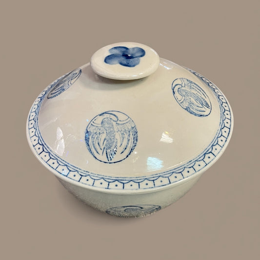 Vtg Ceramic Chinese Rice Bowl