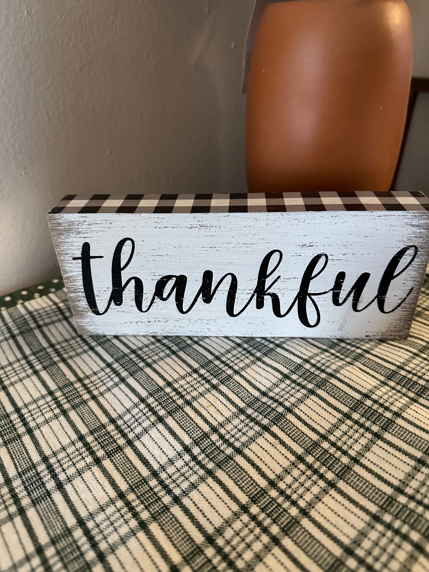 Thankful wood sign