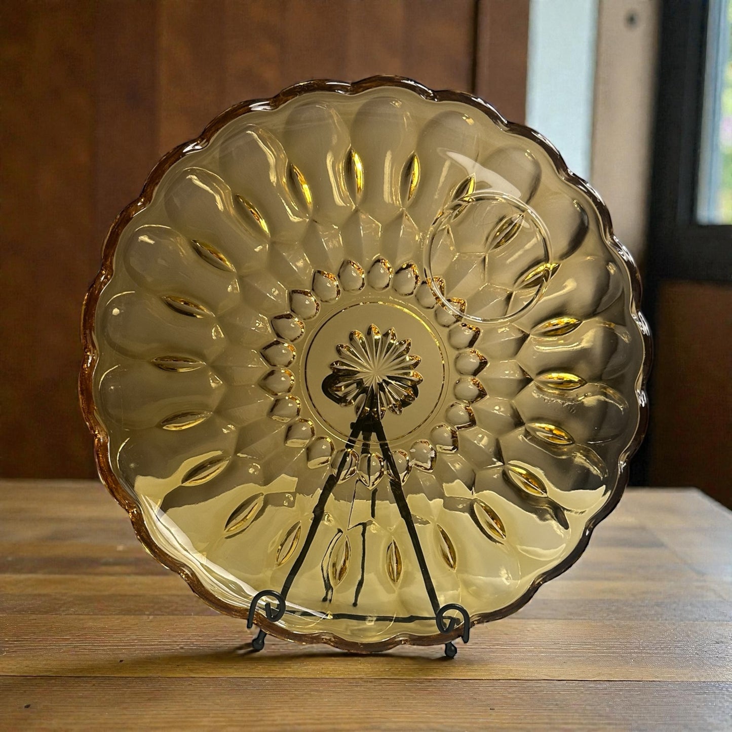 Vintage Anchor Hocking Fairfield Amber tea or luncheon