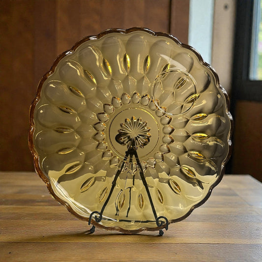 Vintage Anchor Hocking Fairfield Amber tea or luncheon