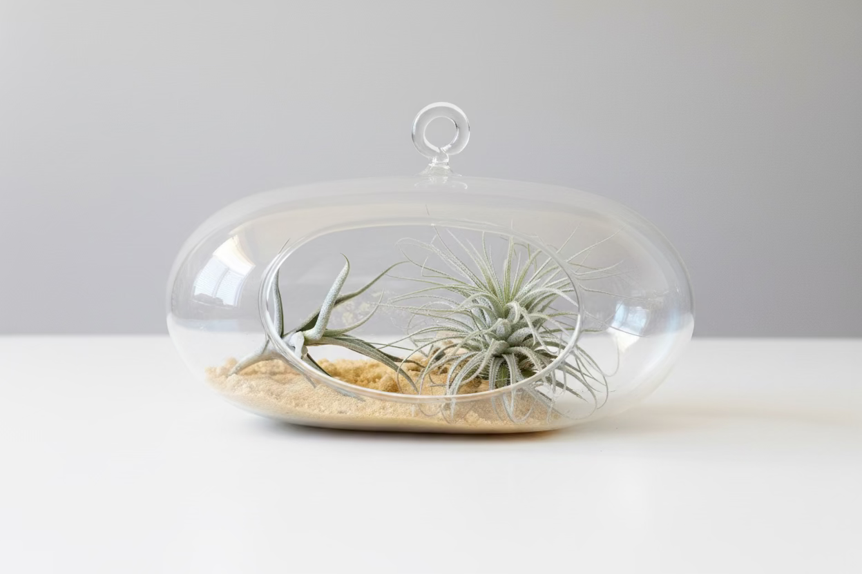 Large Hanging Terrarium with plants