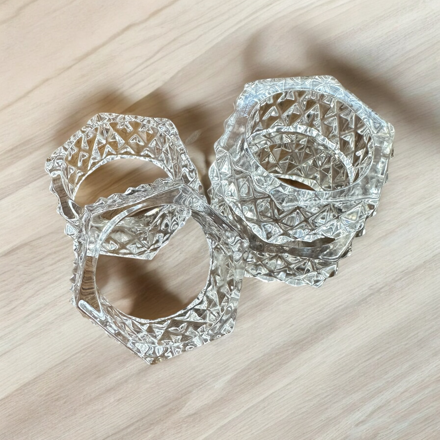 Napkin rings/ lead crystal(qty 4)