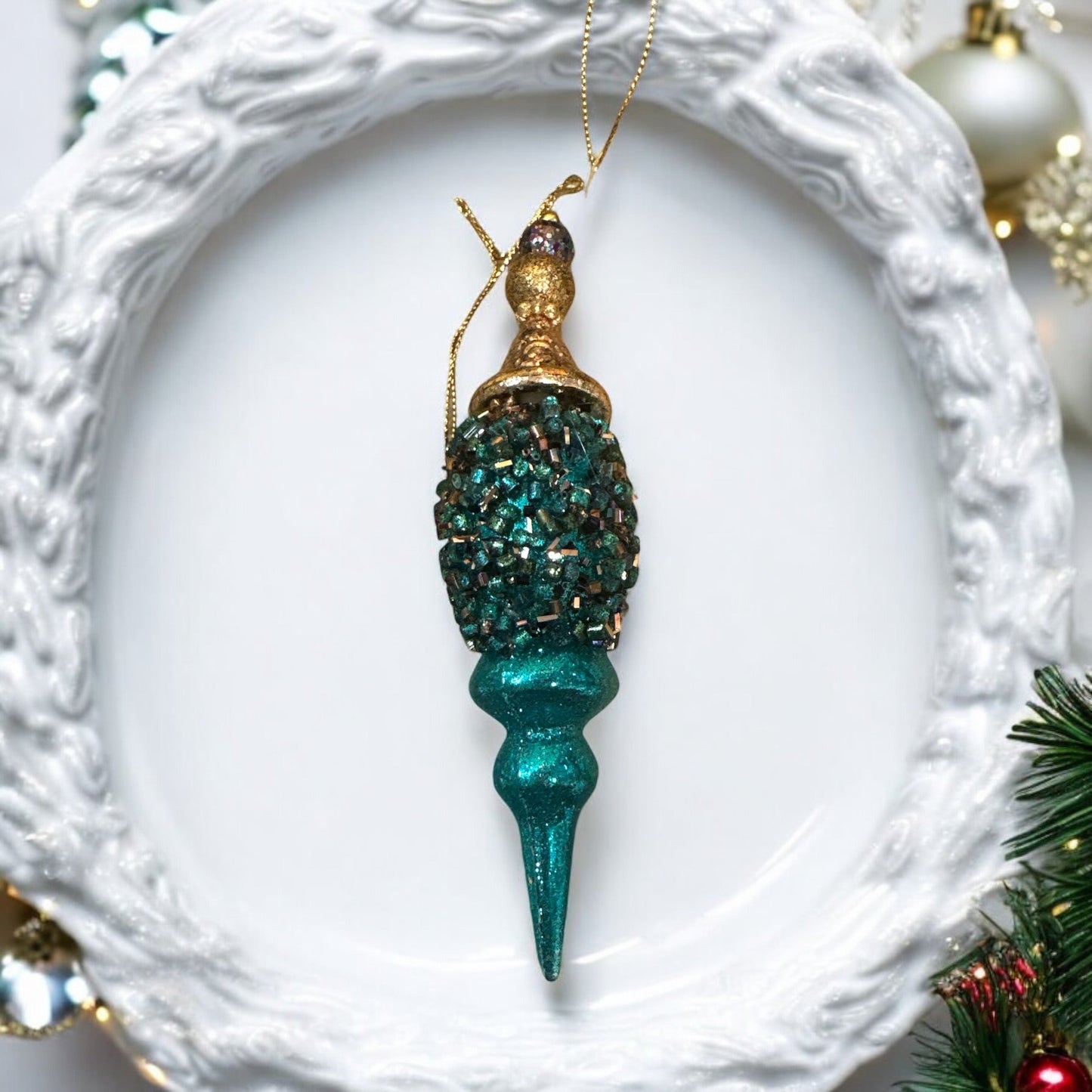 Teal Holiday Ornament