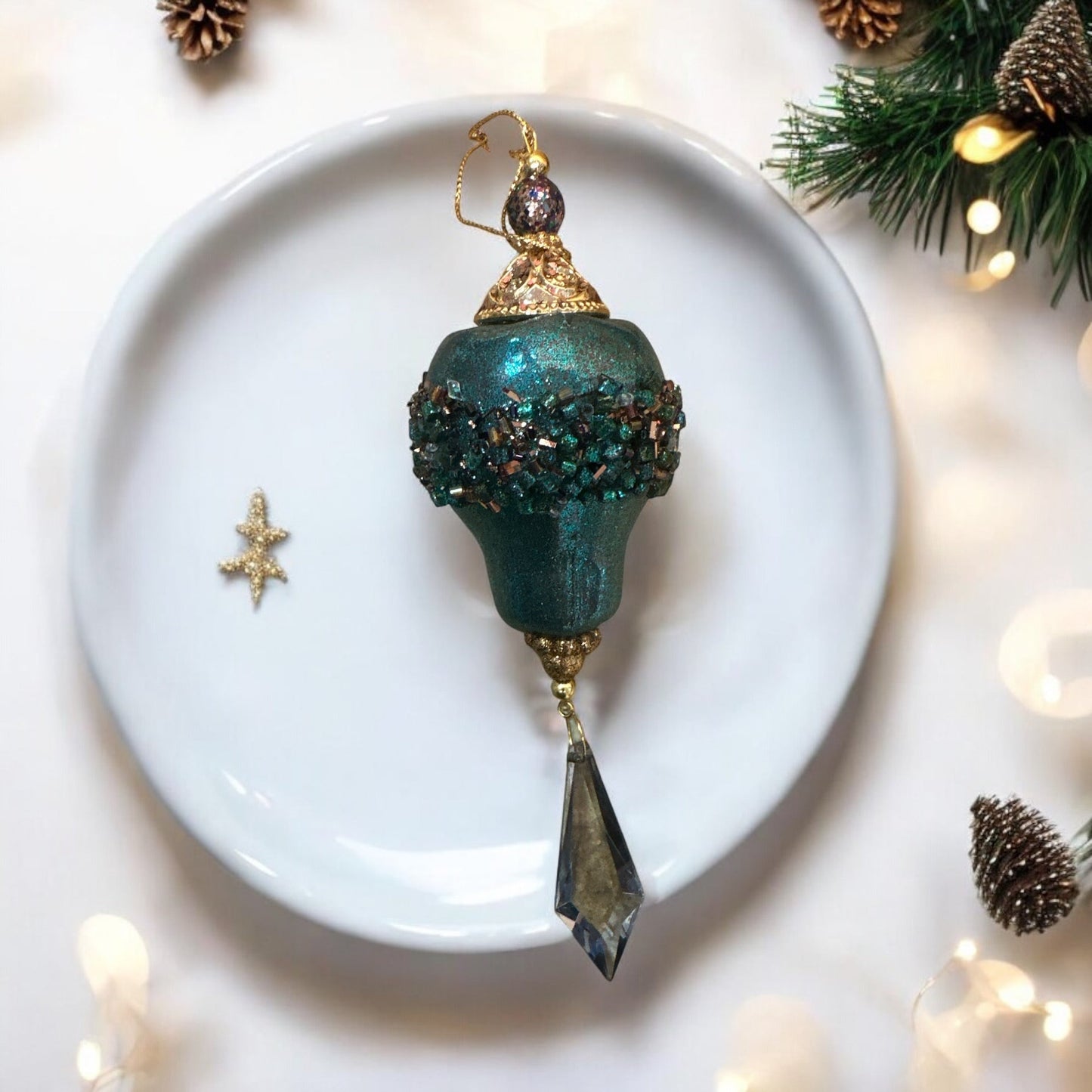 Teal Holiday Ornament