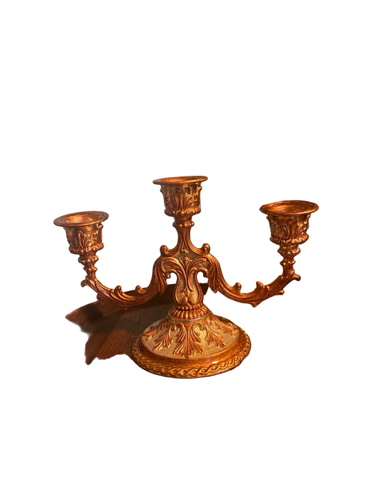 Vintage Candle Stick Refinished with gold accents