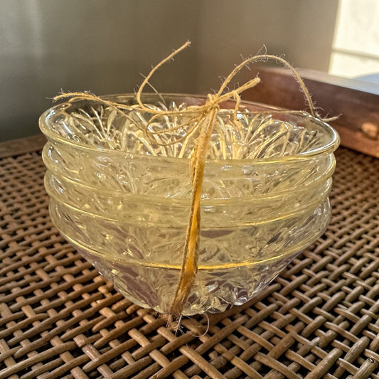 Small Cut Glass Bowls 5” x 2”