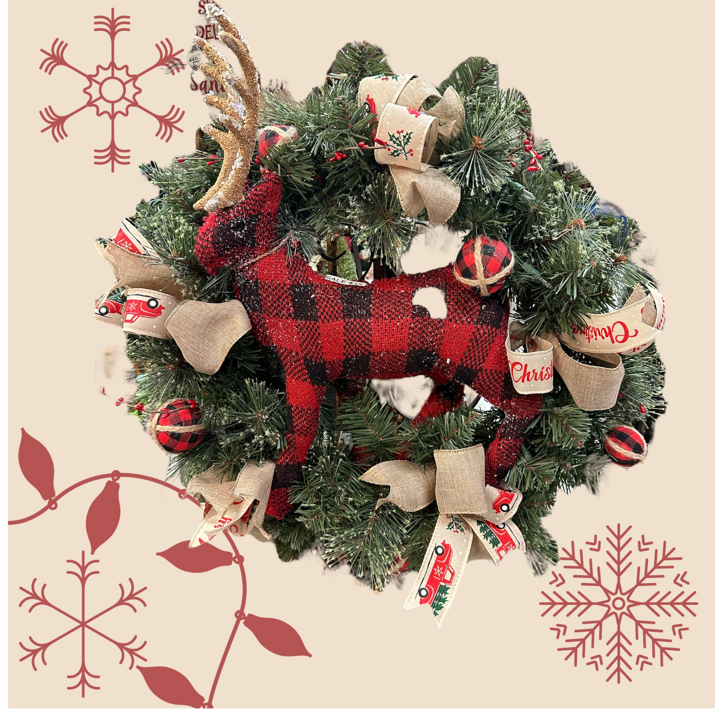 Reindeer Wreath