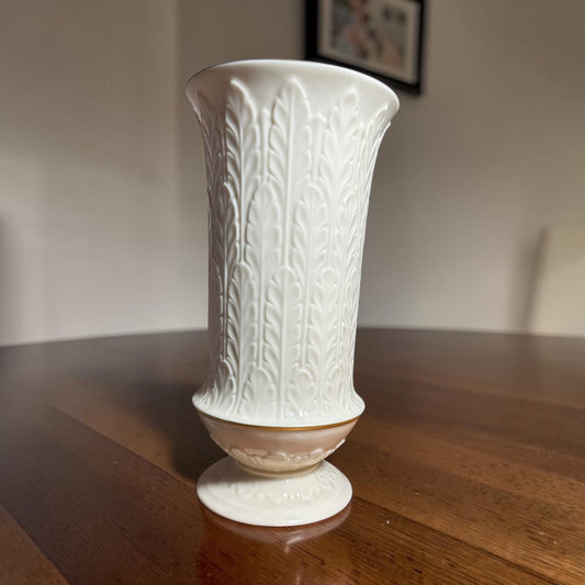 Vintage Lenox Autumn Leaf Pattern Porcelain Vase With Gold Rim