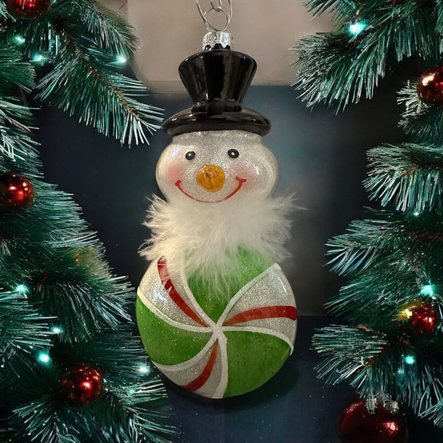 Snowman & Candy Ornament