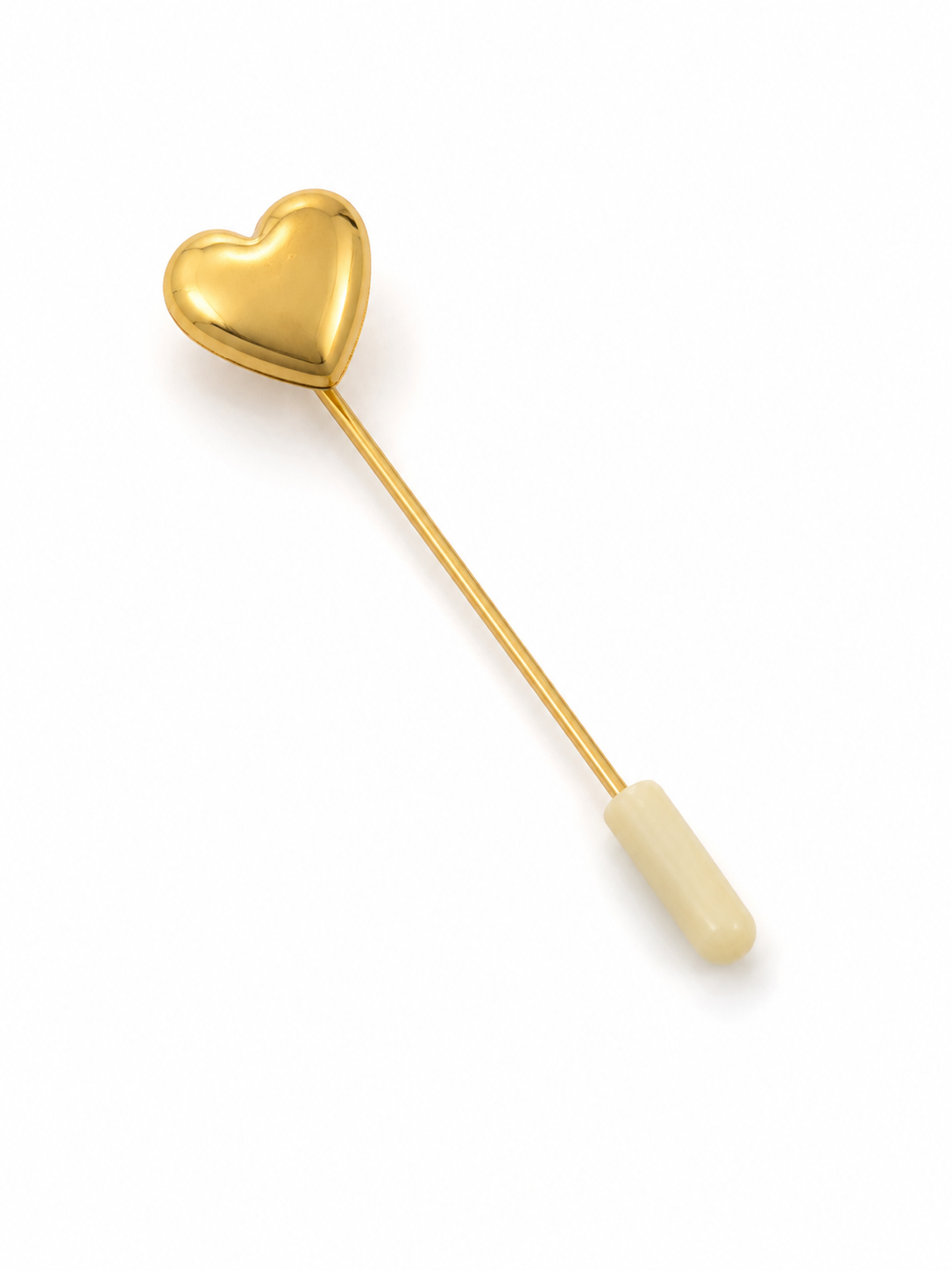 Vintage Gold Tone Heart Stick Pin – Minimalist Love Lapel Pin
