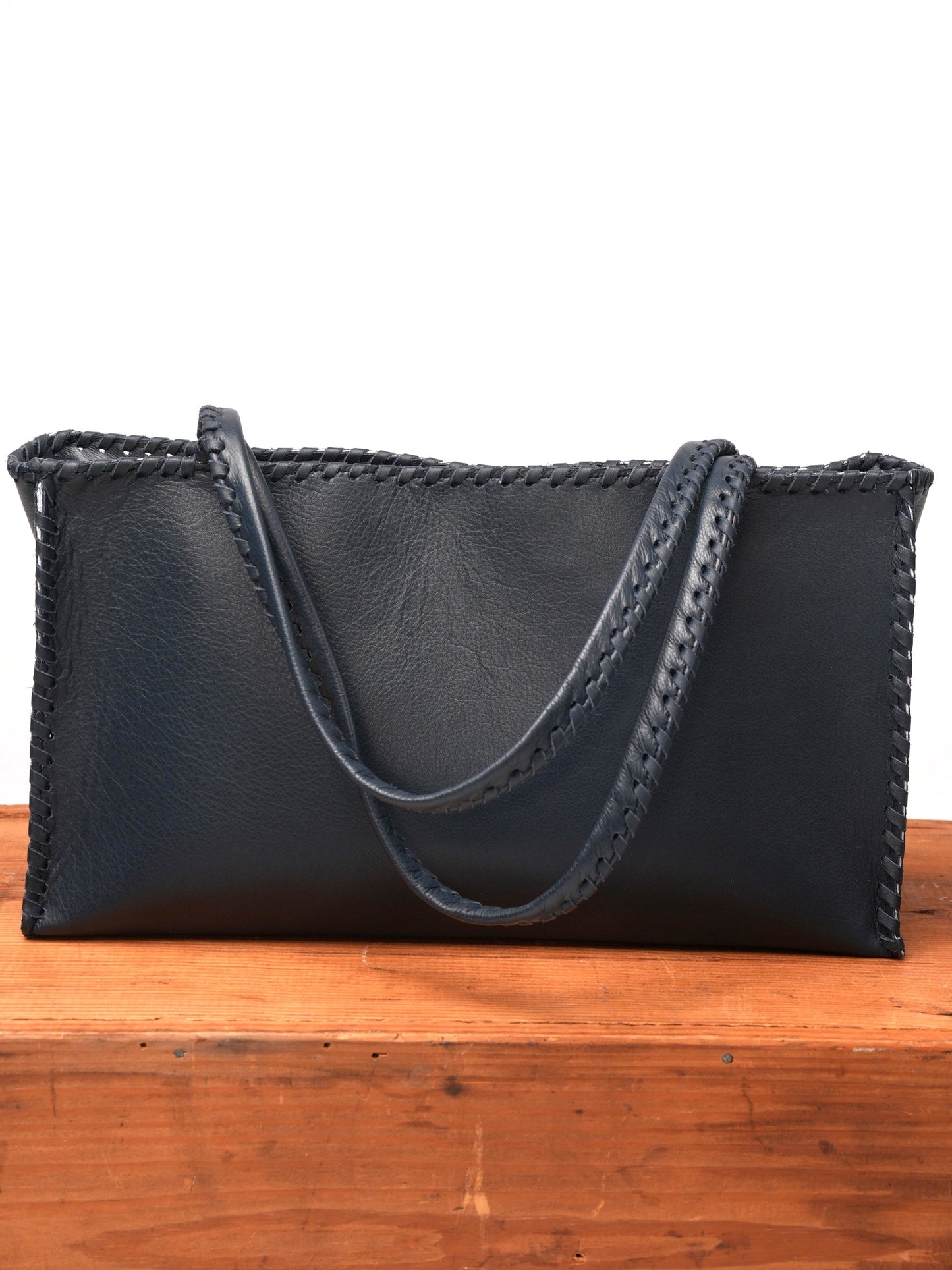 Kurtmen Navy Crystal Stud Tote Bag