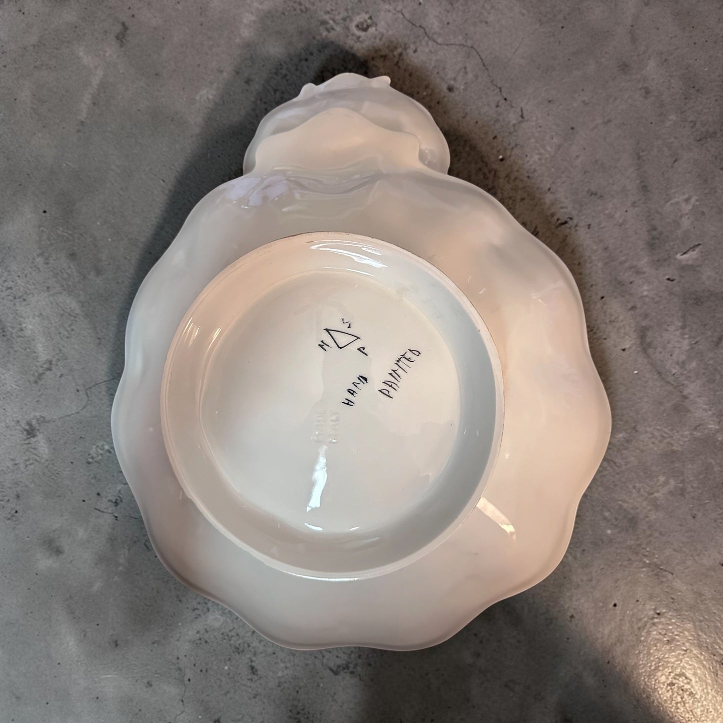 Vintage Italian hand-painted ceramic chip and dip platter (SEE PHOTOS FOR CHIP)