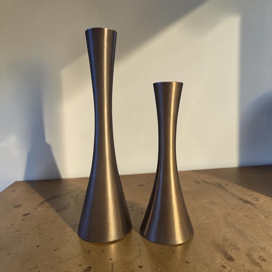 Brass style Candlestick Pair