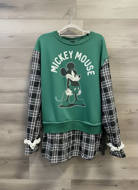 Mickey Mouse One-of-a-kind Upcycled Shirt