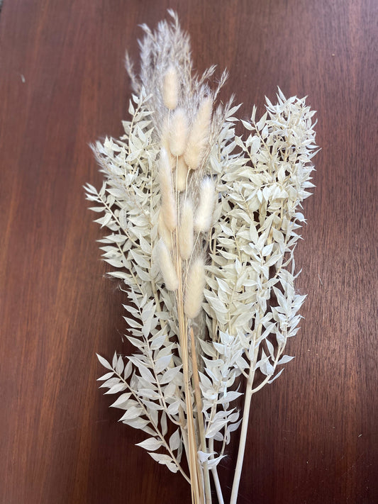 Bundle of White Dried Florals