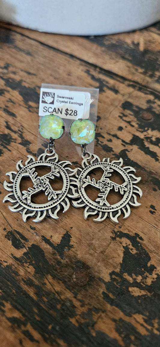 Anytime Crystals 12mm Boho Chic Earrings