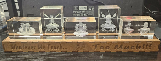 3D Inner Engraved K9 Crystal 5 Piece Series S