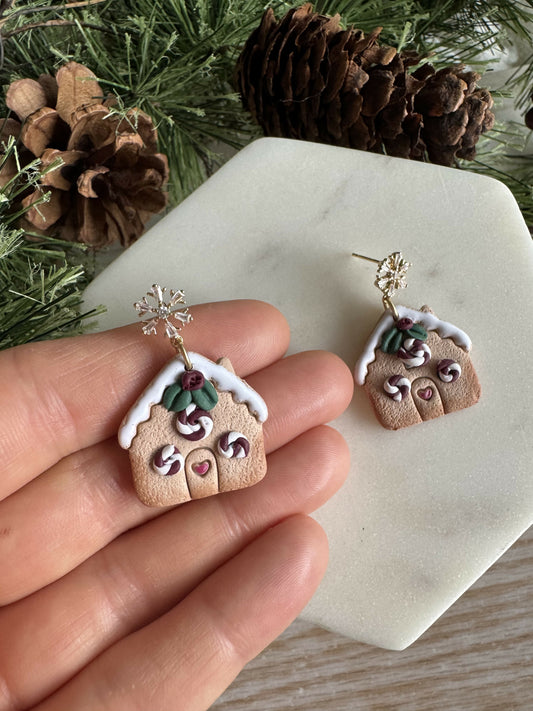 Gingerbread House Earring