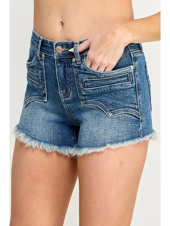 Saige TUMMY Control Mid Rise Western Detail Pocket