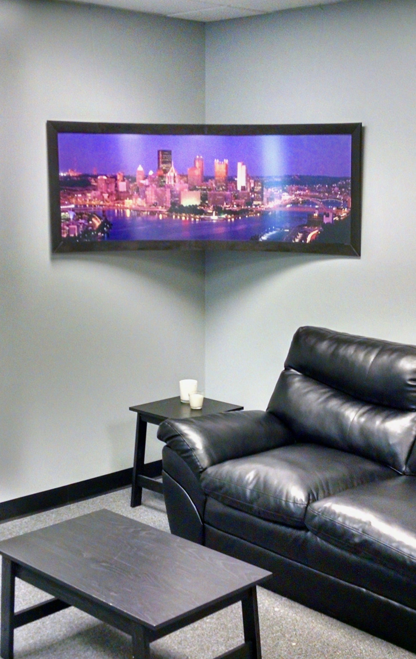 Curved Frame print of Pittsburgh