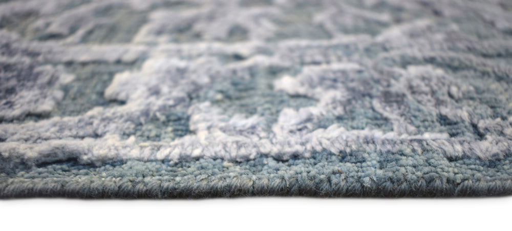 8'x10'  Modern Hand made Hand-spun wool and Handspun Bamboo Silk  Area  Rug  | The Rug Decor | TRD2021810