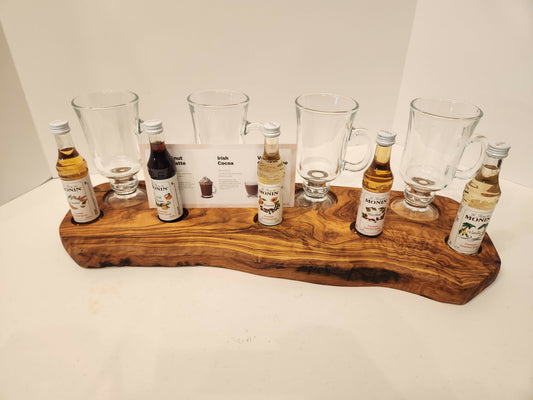Char-Shooterie board and Irish Coffee set