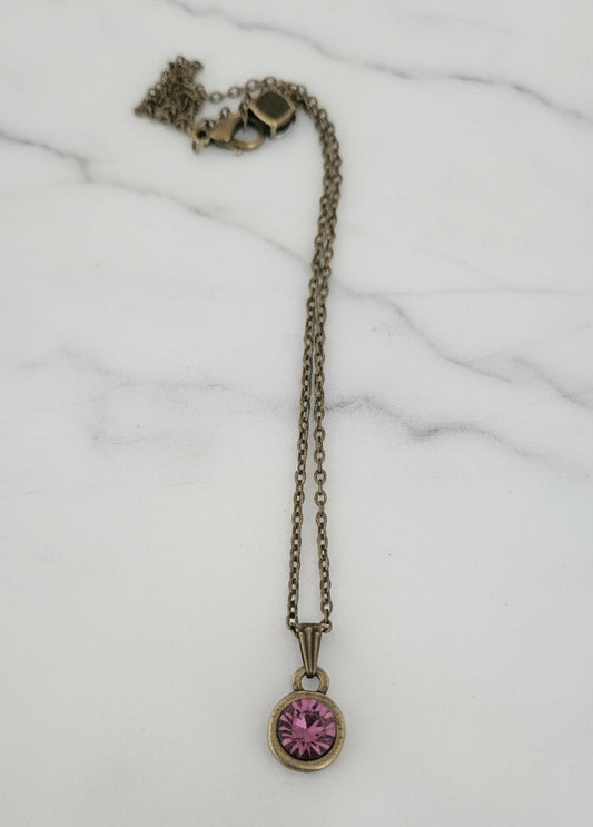 Anytime Crystals 8.5mm Amethyst Necklace