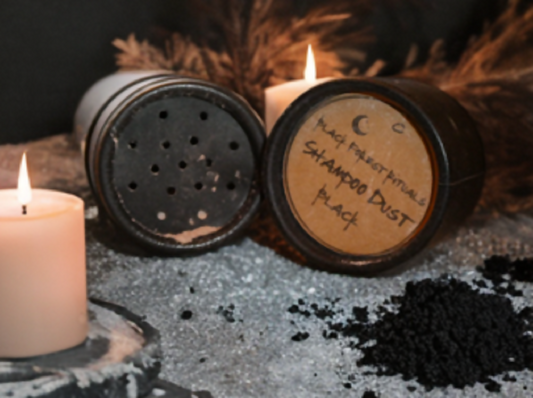 black shampoo dust