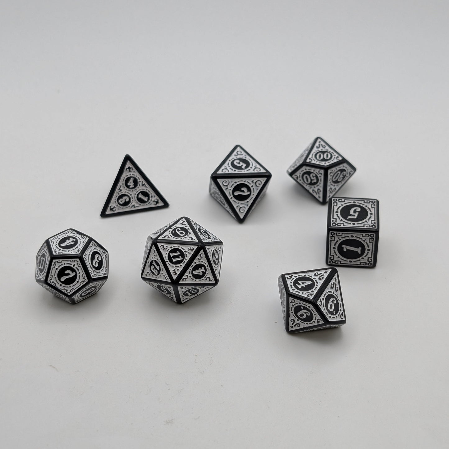 Enchanted Zen - 7 Piece DnD Dice Set | Acrylic RPG Gaming Dice