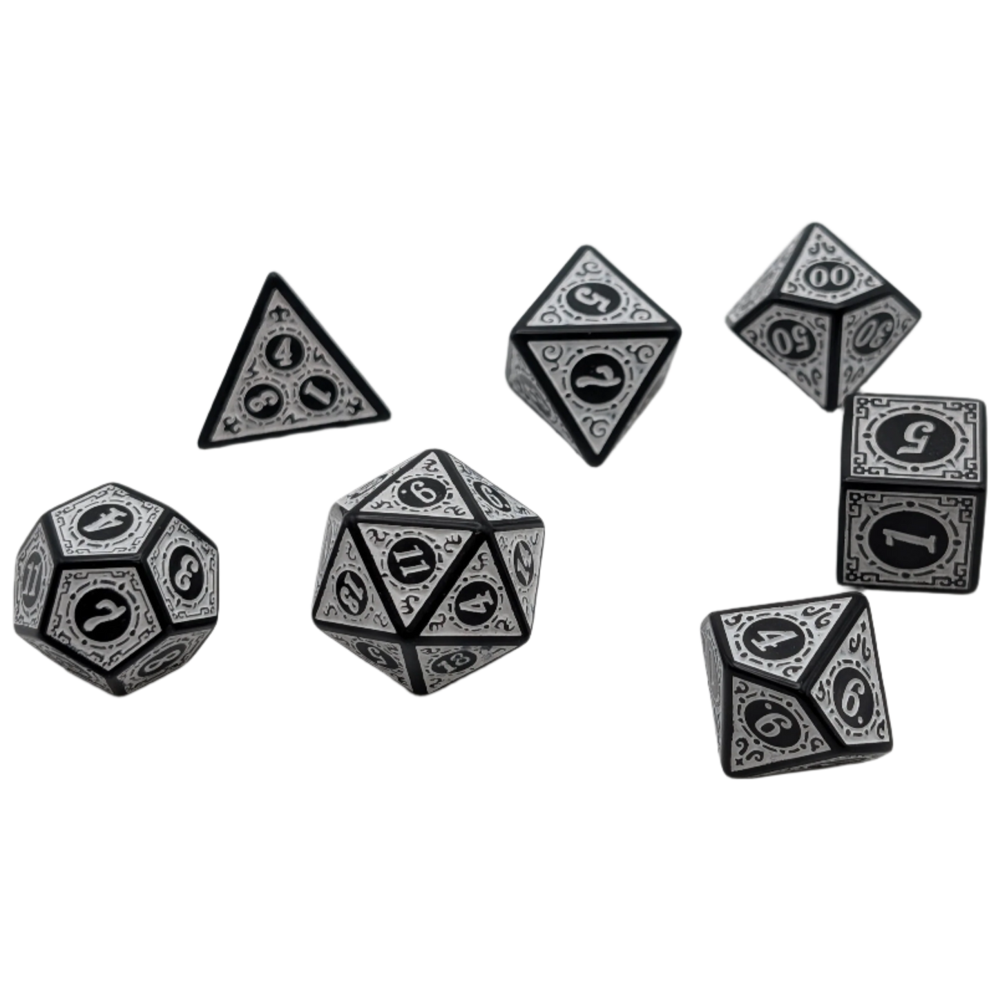 Enchanted Zen - 7 Piece DnD Dice Set | Acrylic RPG Gaming Dice