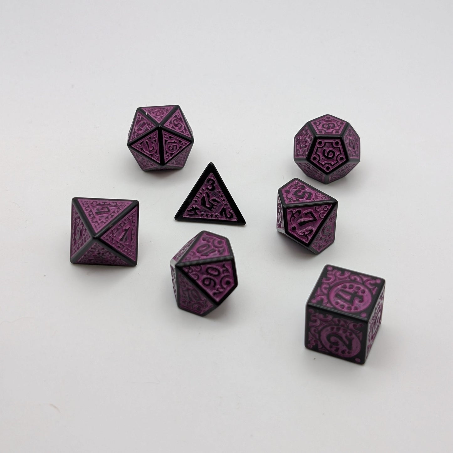 Enchanted Royalty - 7 Piece DnD Dice Set | Acrylic RPG Gaming Dice