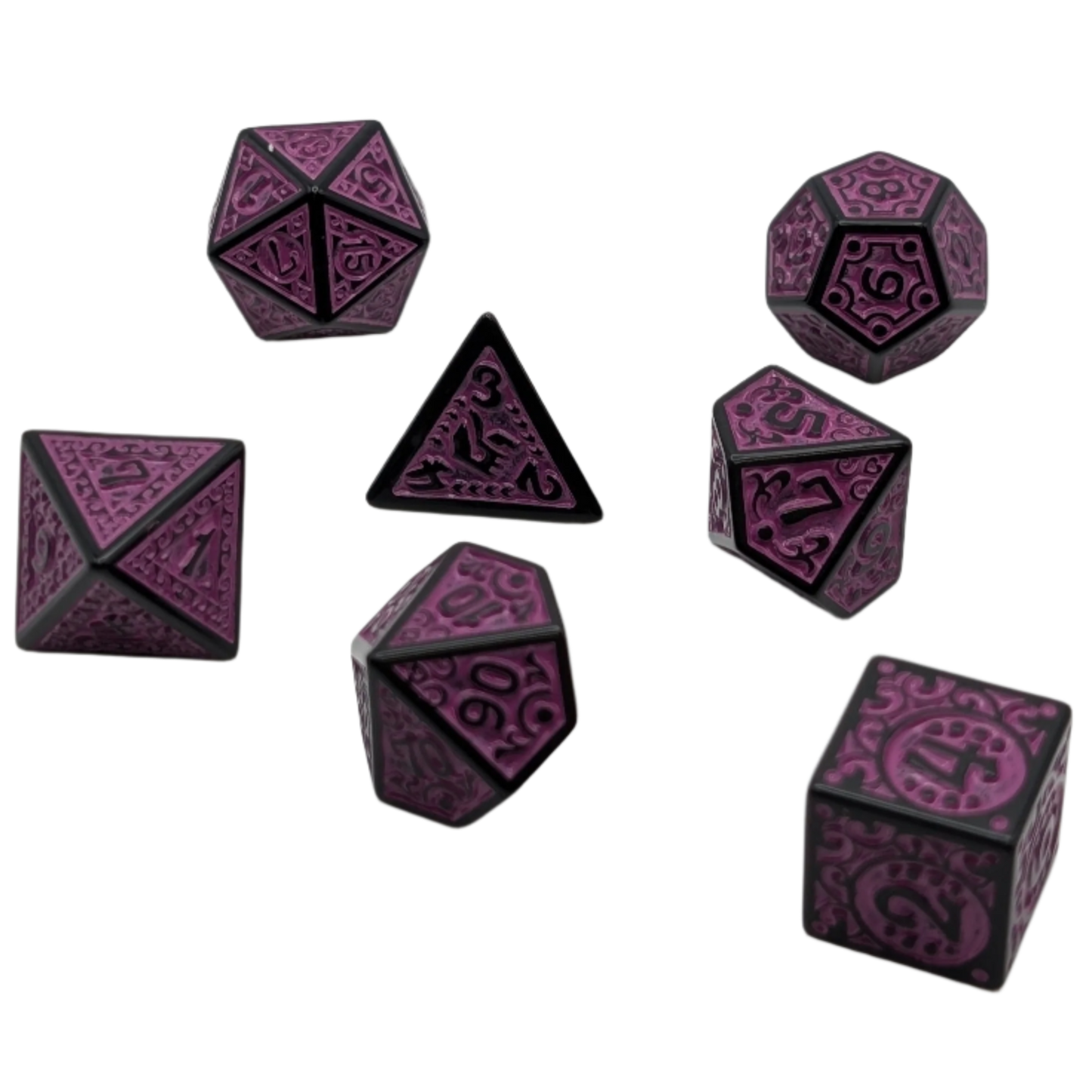 Enchanted Royalty - 7 Piece DnD Dice Set | Acrylic RPG Gaming Dice
