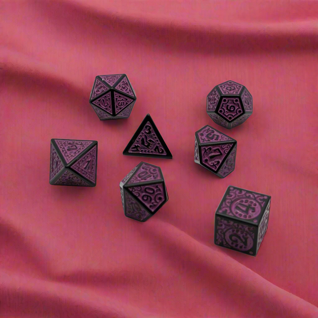 Enchanted Royalty - 7 Piece DnD Dice Set | Acrylic RPG Gaming Dice