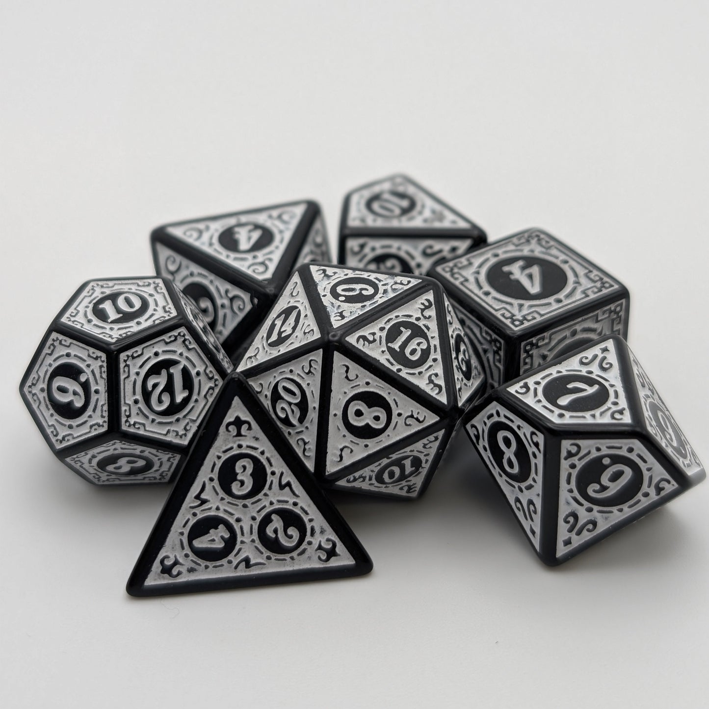 Enchanted Zen - 7 Piece DnD Dice Set | Acrylic RPG Gaming Dice
