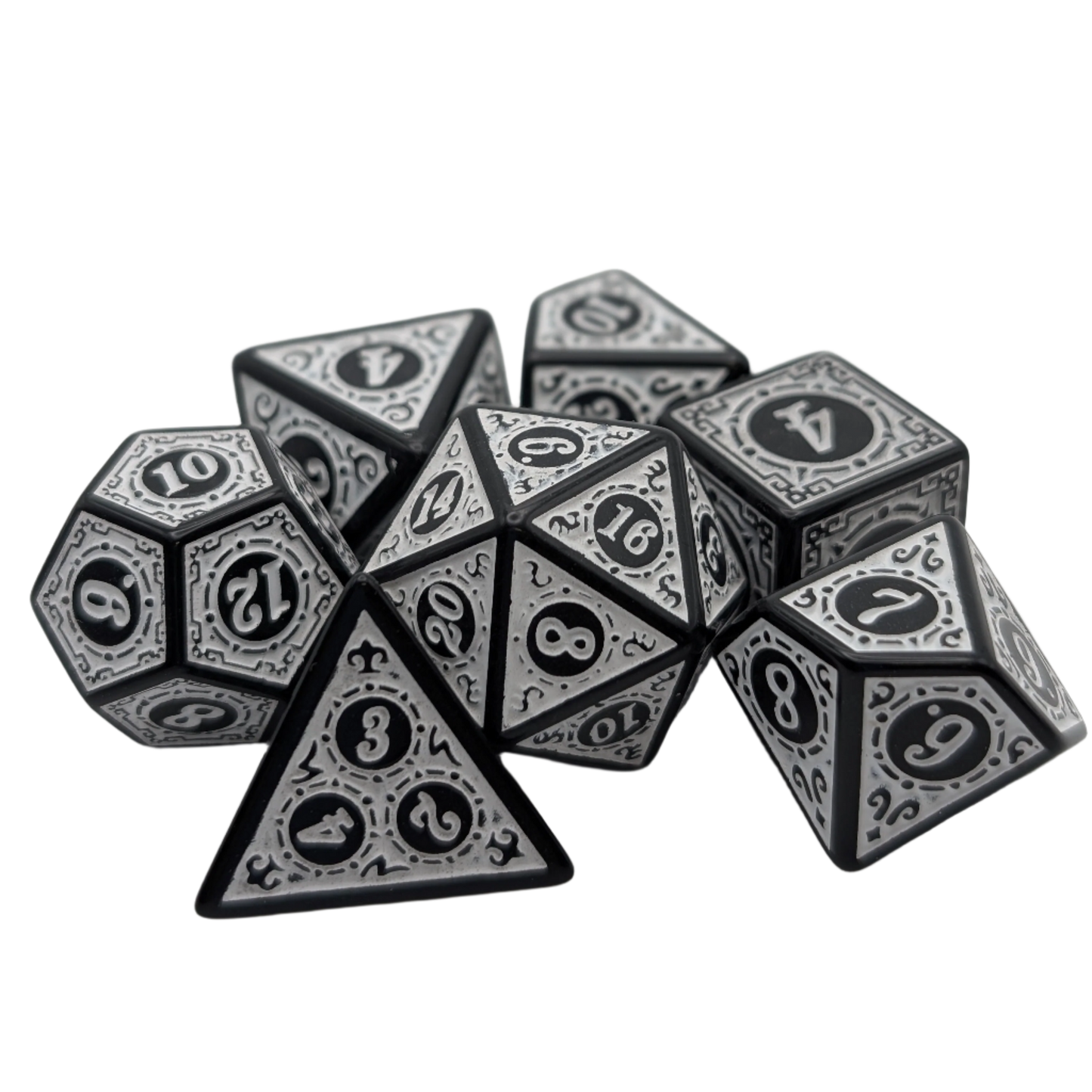Enchanted Zen - 7 Piece DnD Dice Set | Acrylic RPG Gaming Dice