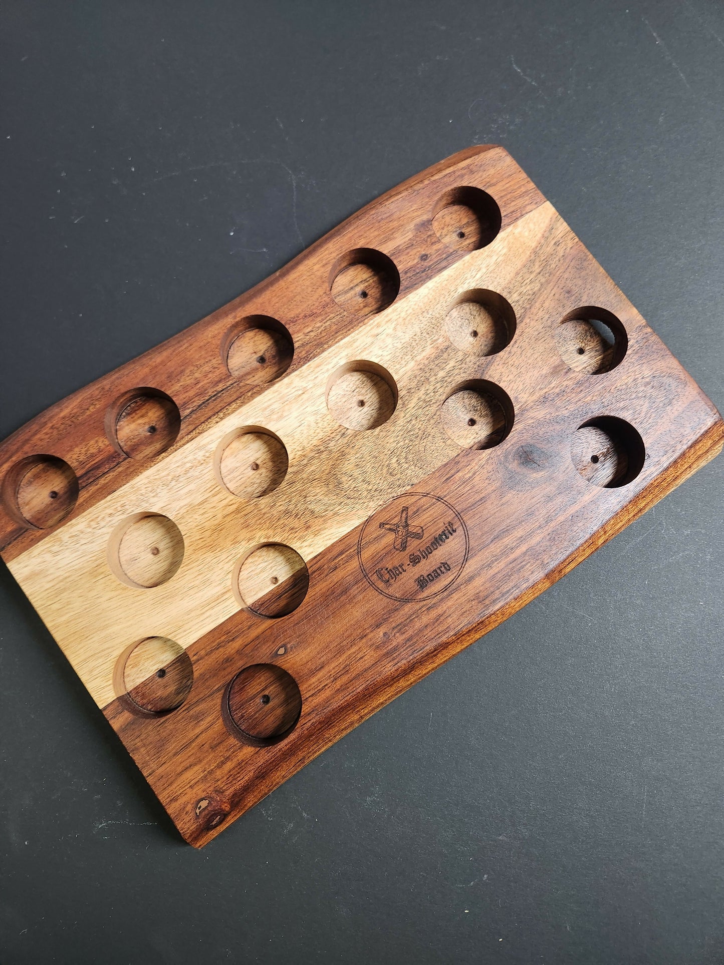 Acacia wood Char-shooterie board 21